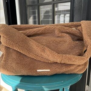 Poppy & Peonies Brown Hobo Bag